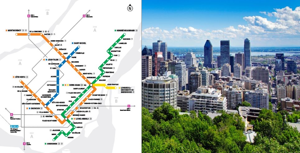Carte metro Montreal