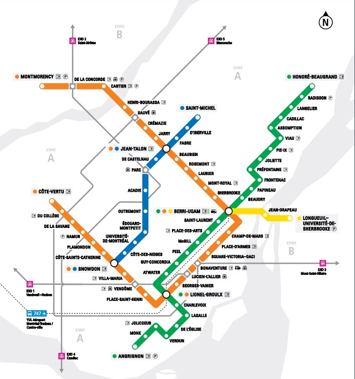 plan metro montreal